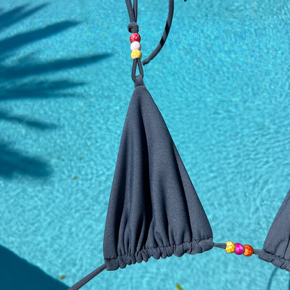 Beaded Double-Strap Sumr Top